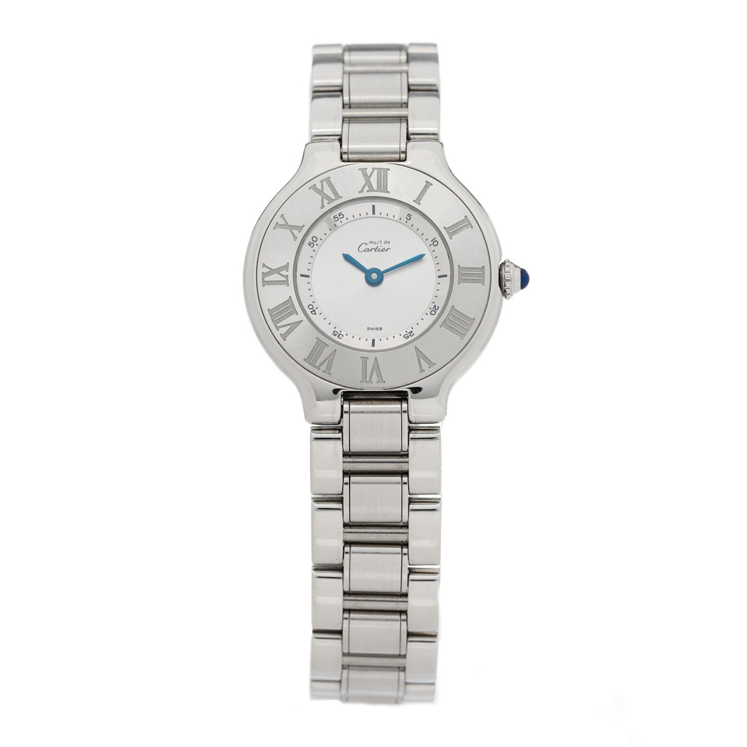 Cartier Stainless Steel 28mm Must De 21 Quartz Watch 1 of 8