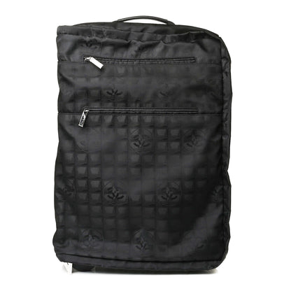 Chanel Nylon Travel Trolley Rolling Luggage Black 1 of 16