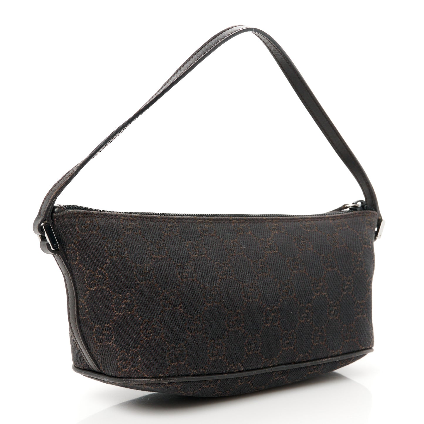 Denim Monogram Boat Pochette Dark Brown