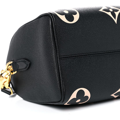 Louis Vuitton Empreinte Monogram Giant Speedy Bandouliere 25 Black Beige 7 of 8