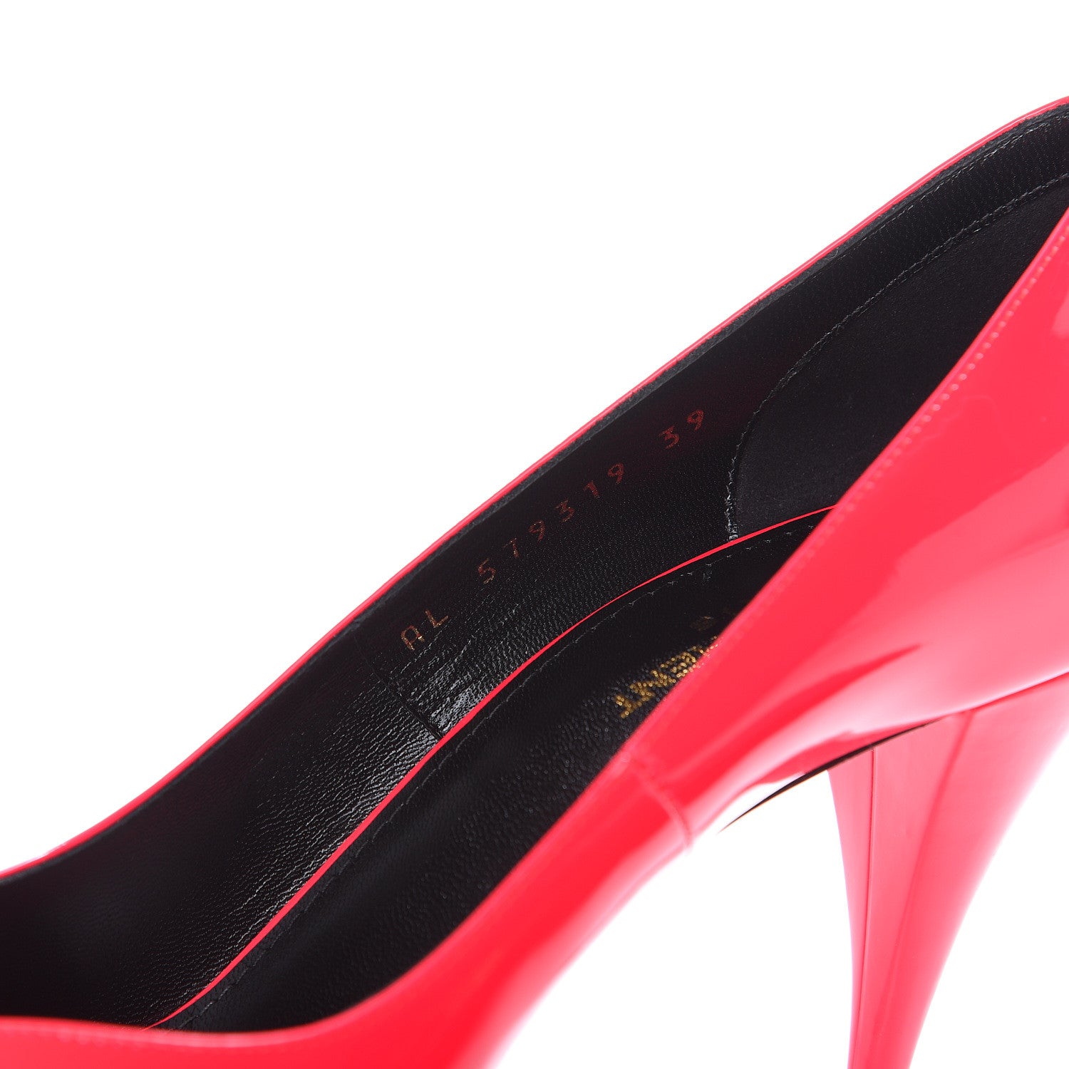 Saint Laurent Patent Calfskin Kiki 85 Pumps 39 Neon Pink 8 of 9