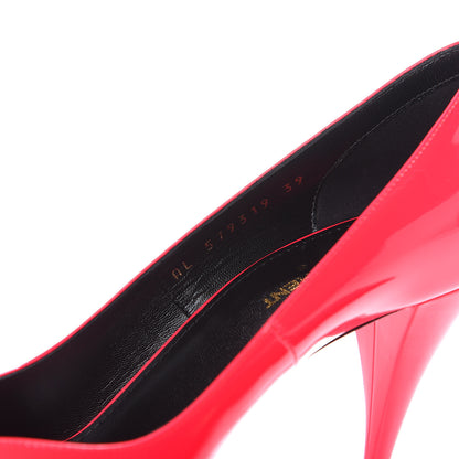 Saint Laurent Patent Calfskin Kiki 85 Pumps 39 Neon Pink 8 of 9