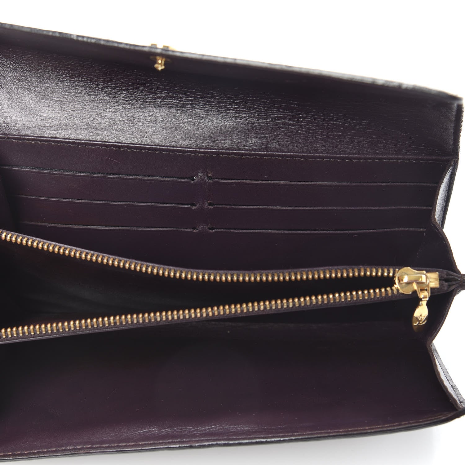 Louis Vuitton Vernis Rayures Sarah Wallet Amarante 5 of 6