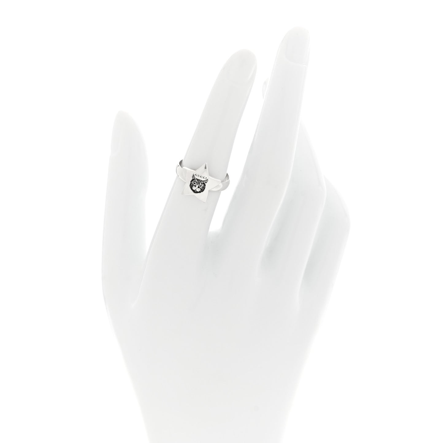 Sterling Silver Blind for Love Star Cat Ring 51 5.75