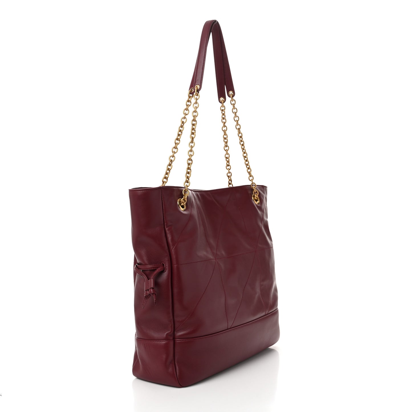 Lambskin Medium Jamie Shopping Tote Bordeaux