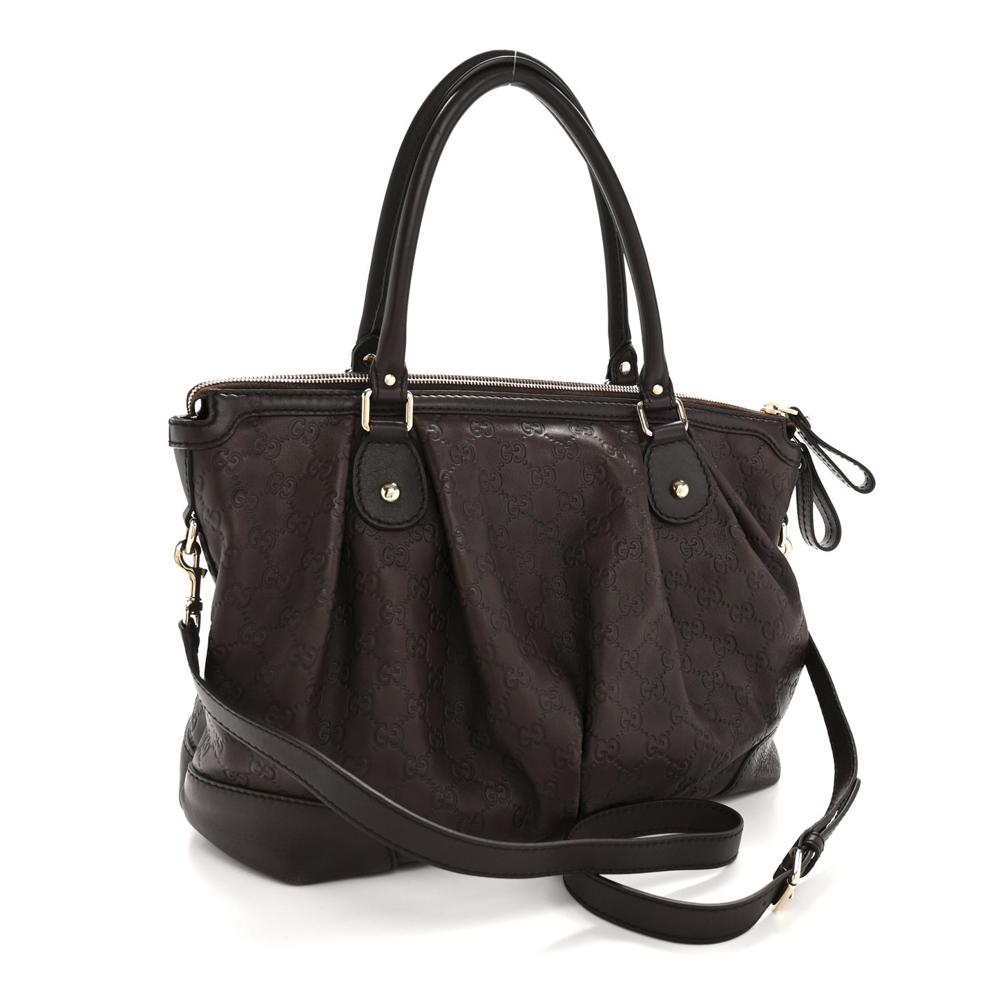Guccissima Large Sukey Top Handle Bag Chocolate
