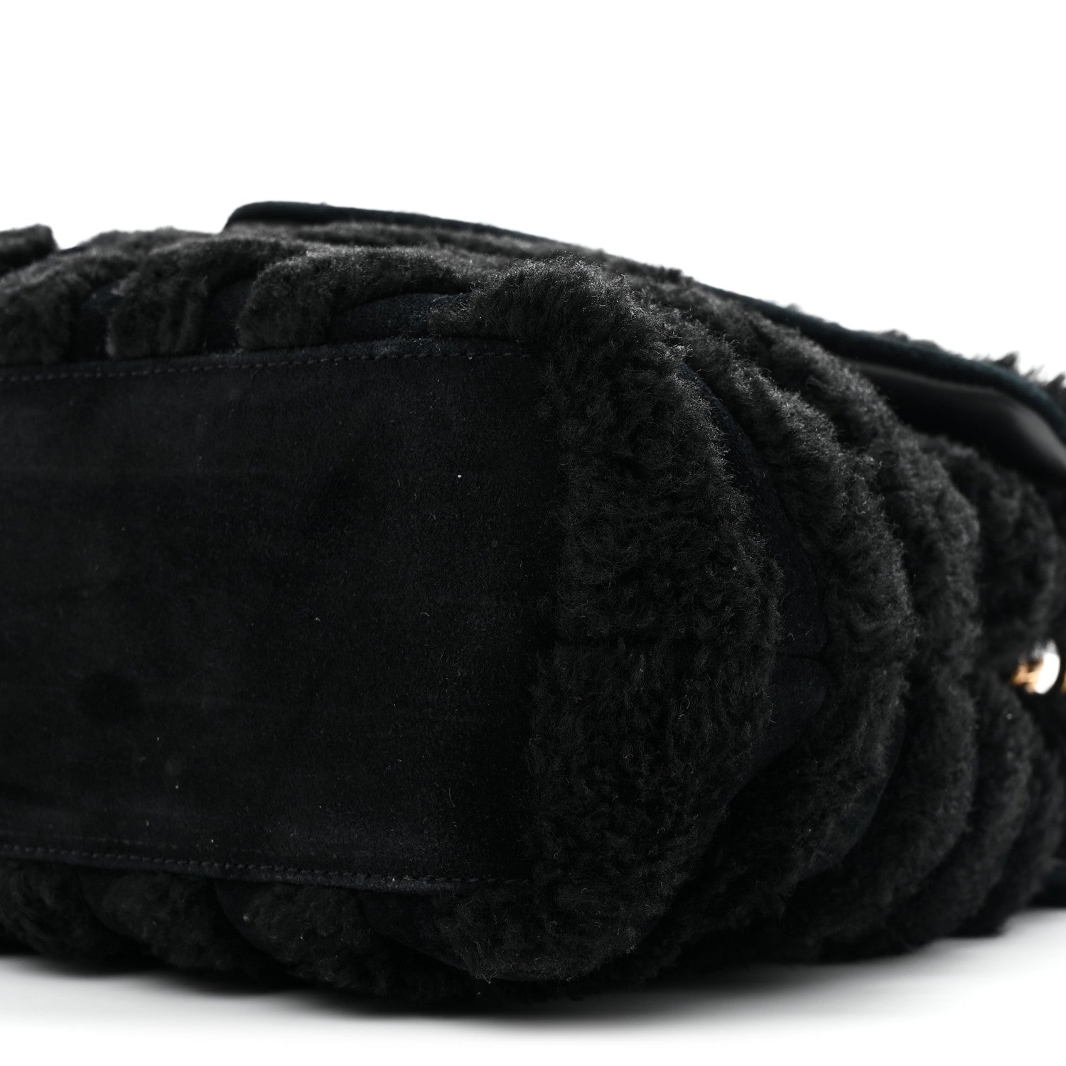 Saint Laurent Shearling Y Quilted Monogram Medium Loulou Chain Satchel Black 11 of 11