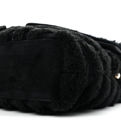 Saint Laurent Shearling Y Quilted Monogram Medium Loulou Chain Satchel Black 11 of 11