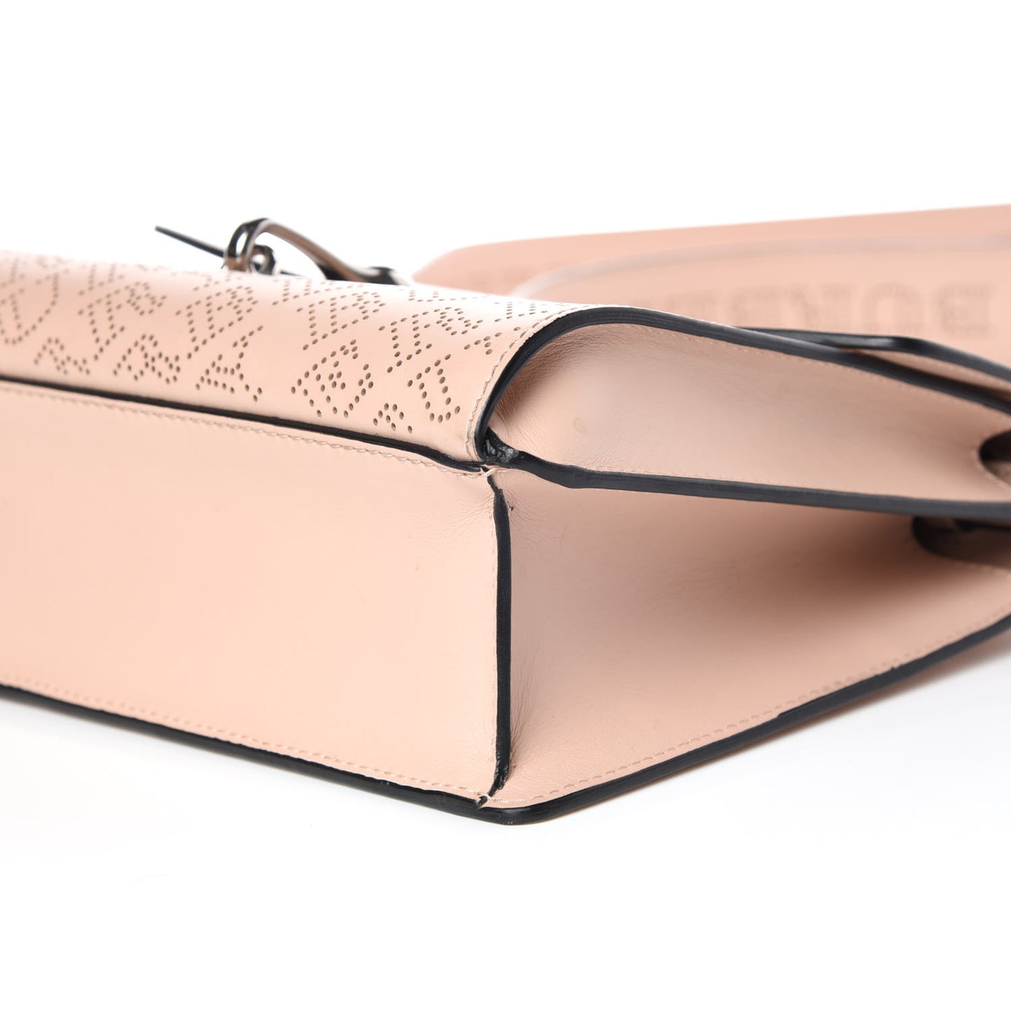 Calfskin Perforated Small Macken Crossbody Bag Fawn Pink
