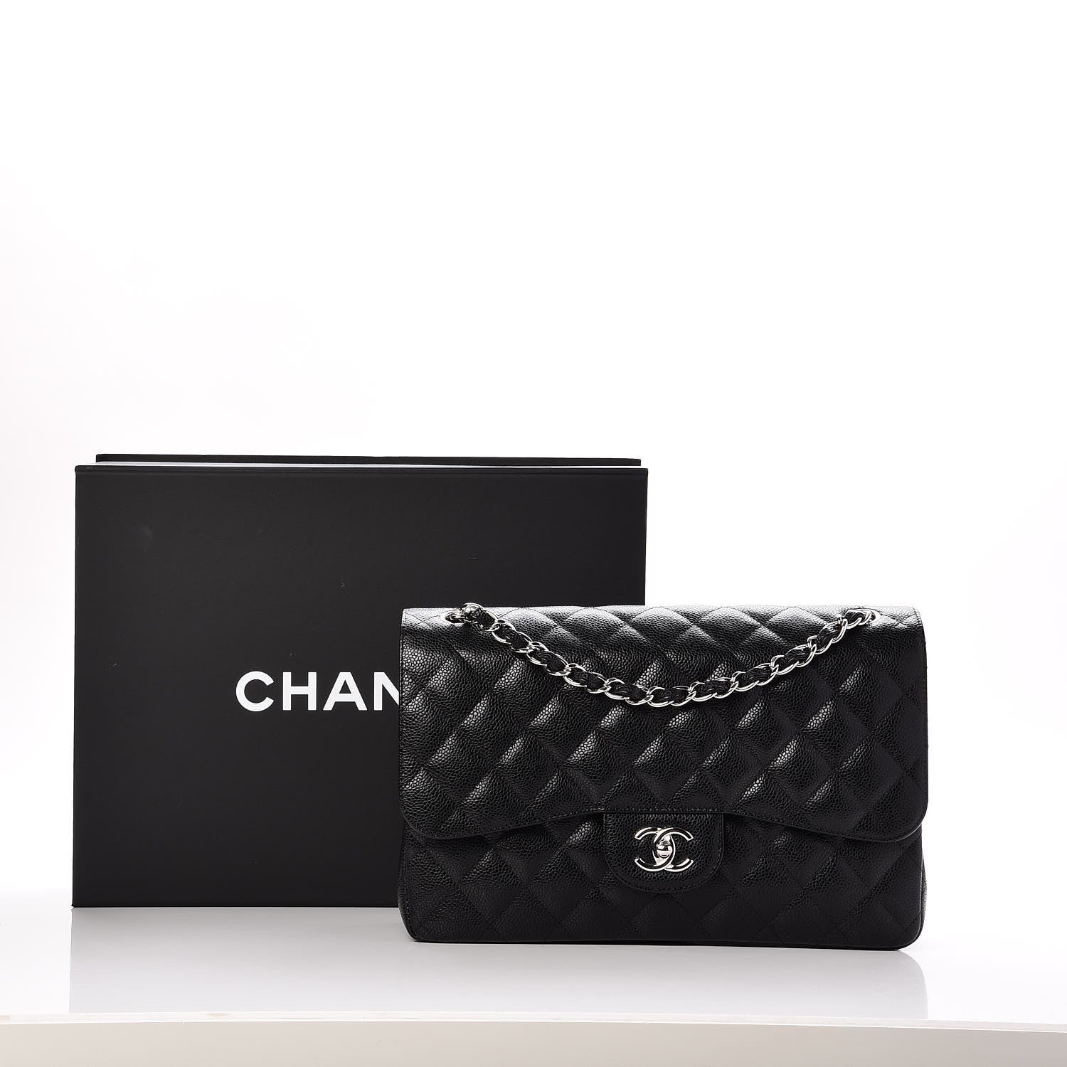 Chanel Caviar Quilted Jumbo Double Flap Black 9 of 9