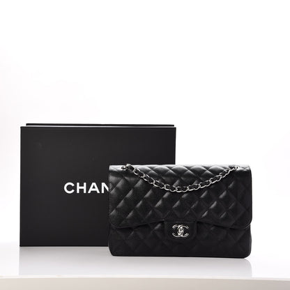 Chanel Caviar Quilted Jumbo Double Flap Black 9 of 9
