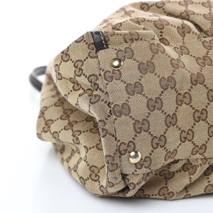 Gucci Monogram Large D Gold Hobo Dark Brown 8 of 16