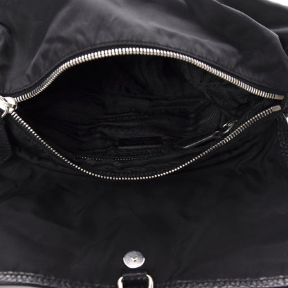 Prada Nylon Vitello Daino Shoulder Bag Black 4 of 9