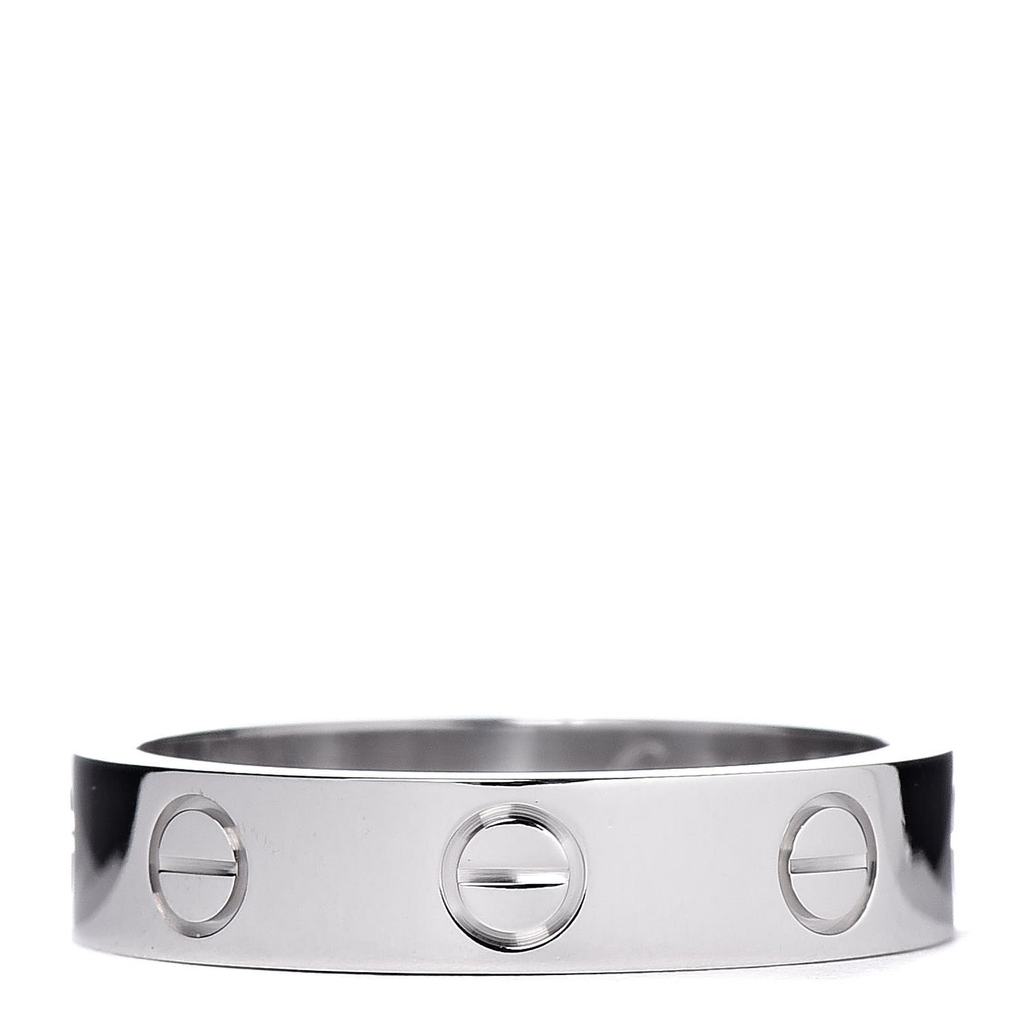 18K White Gold Diamond 4mm LOVE Wedding Band Ring 49 5