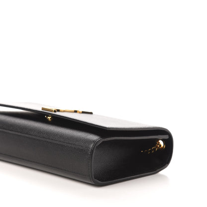 Saint Laurent Grain De Poudre Medium Classic Monogram Kate Satchel Black 9 of 10