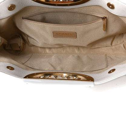 Chanel Caviar Quilted A Real Catch Clutch White 5 of 10