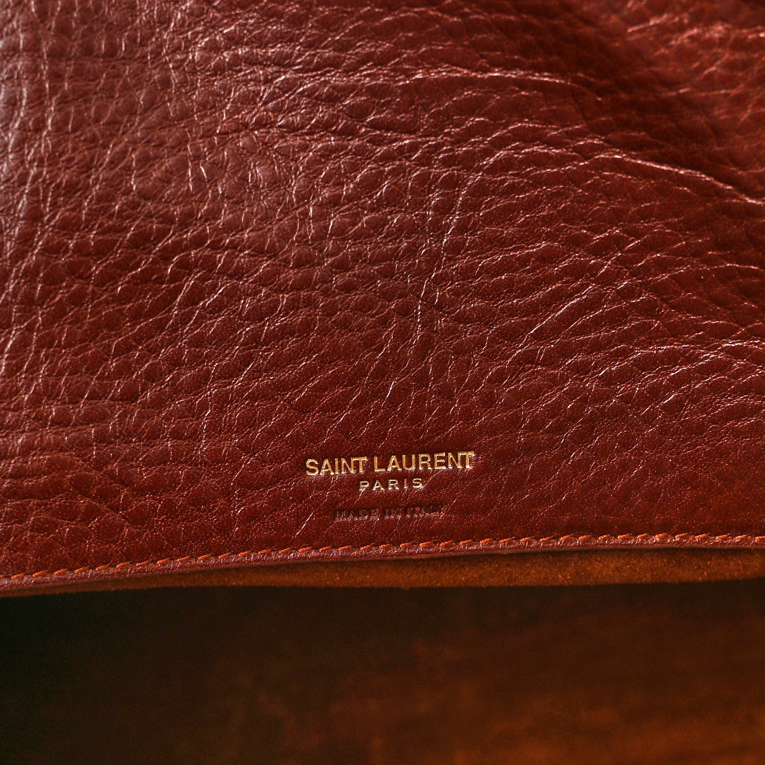 Saint Laurent Grained Calfskin Medium Supple Sac De Jour Dark Brown 6 of 12