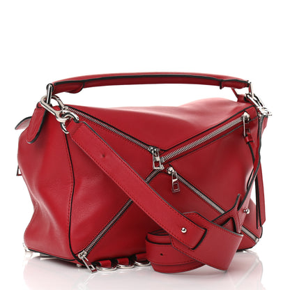 Loewe Calfskin Zipper Puzzle Bag Red 3 of 9