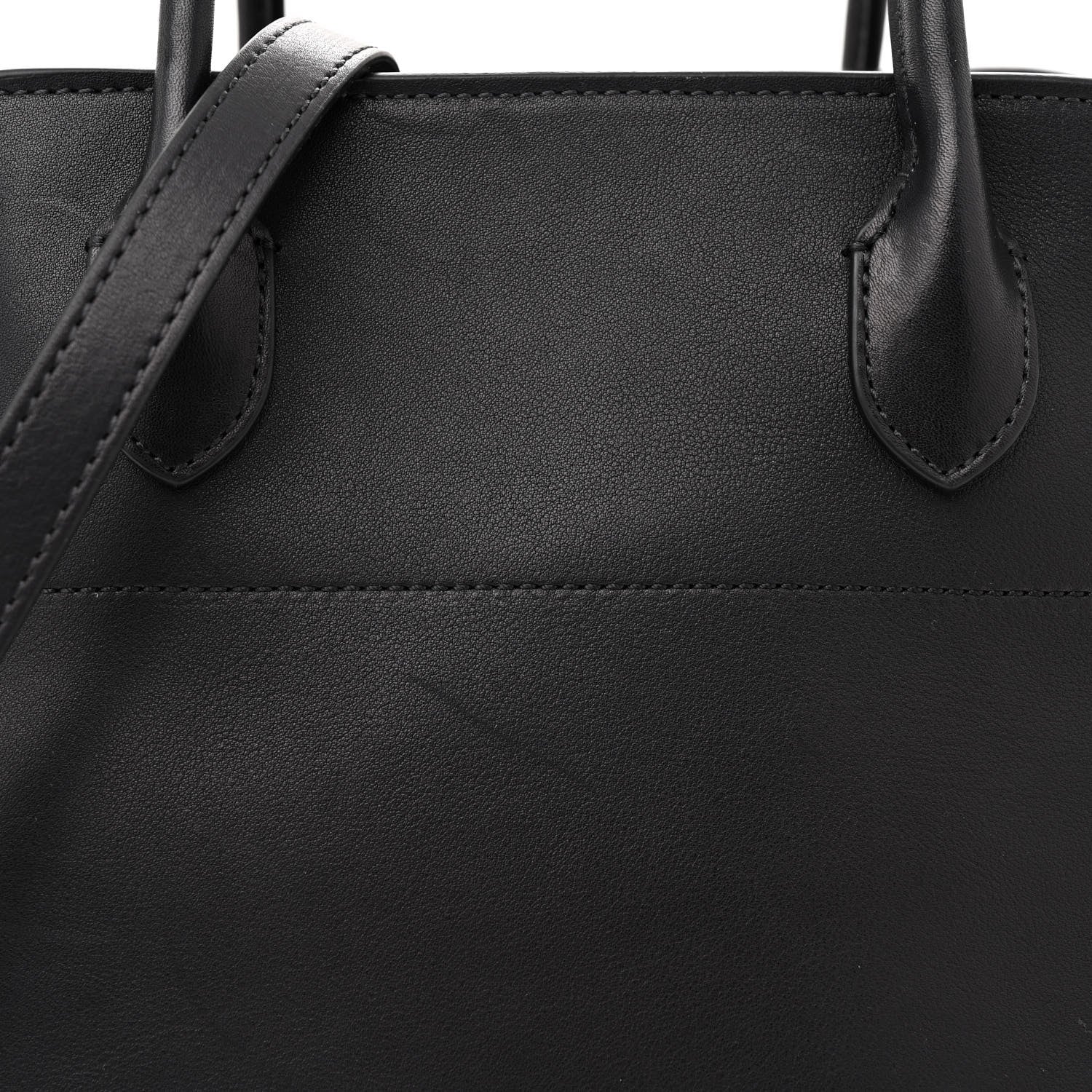 The Row Polished Saddle Calfskin Soft Margaux 12 Black 7 of 10