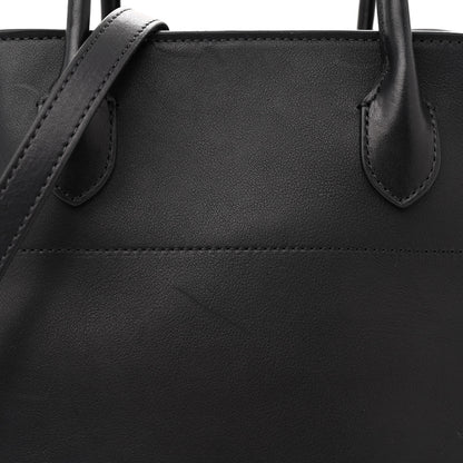 The Row Polished Saddle Calfskin Soft Margaux 12 Black 7 of 10