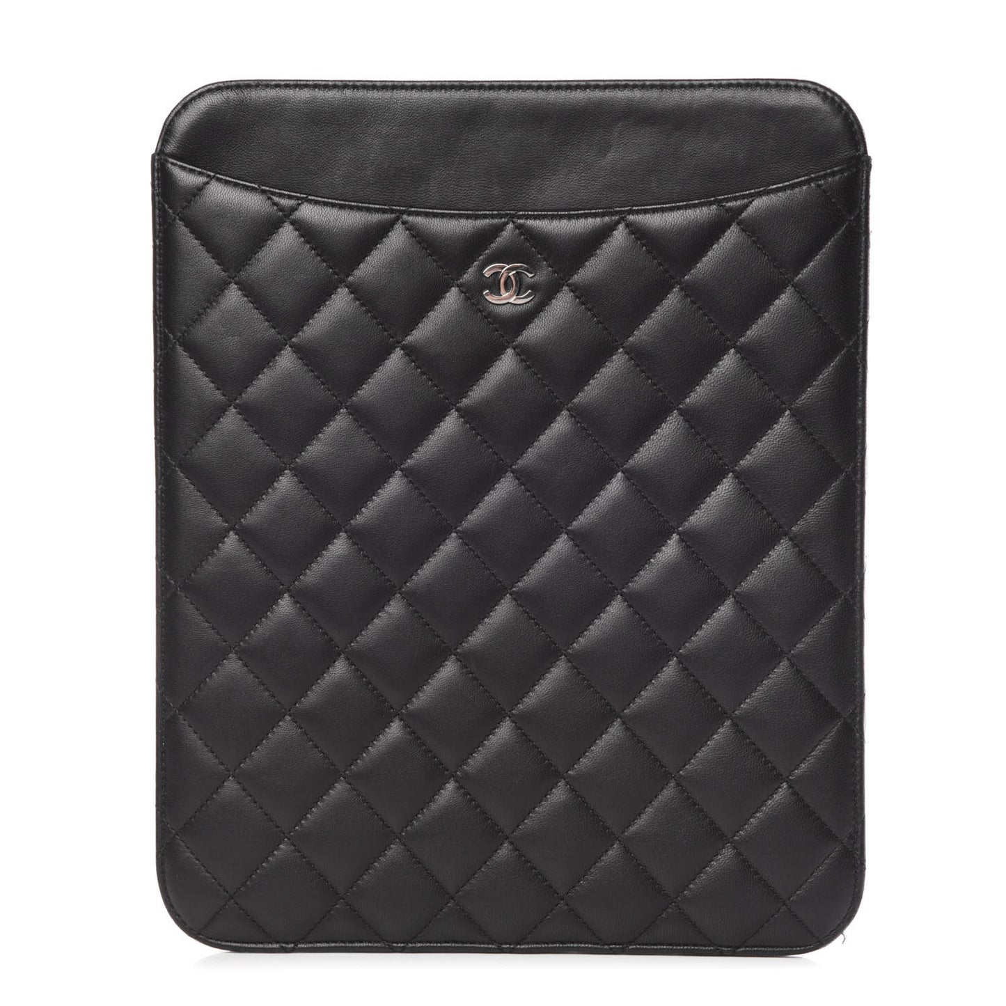 Lambskin Quilted iPad Case Black