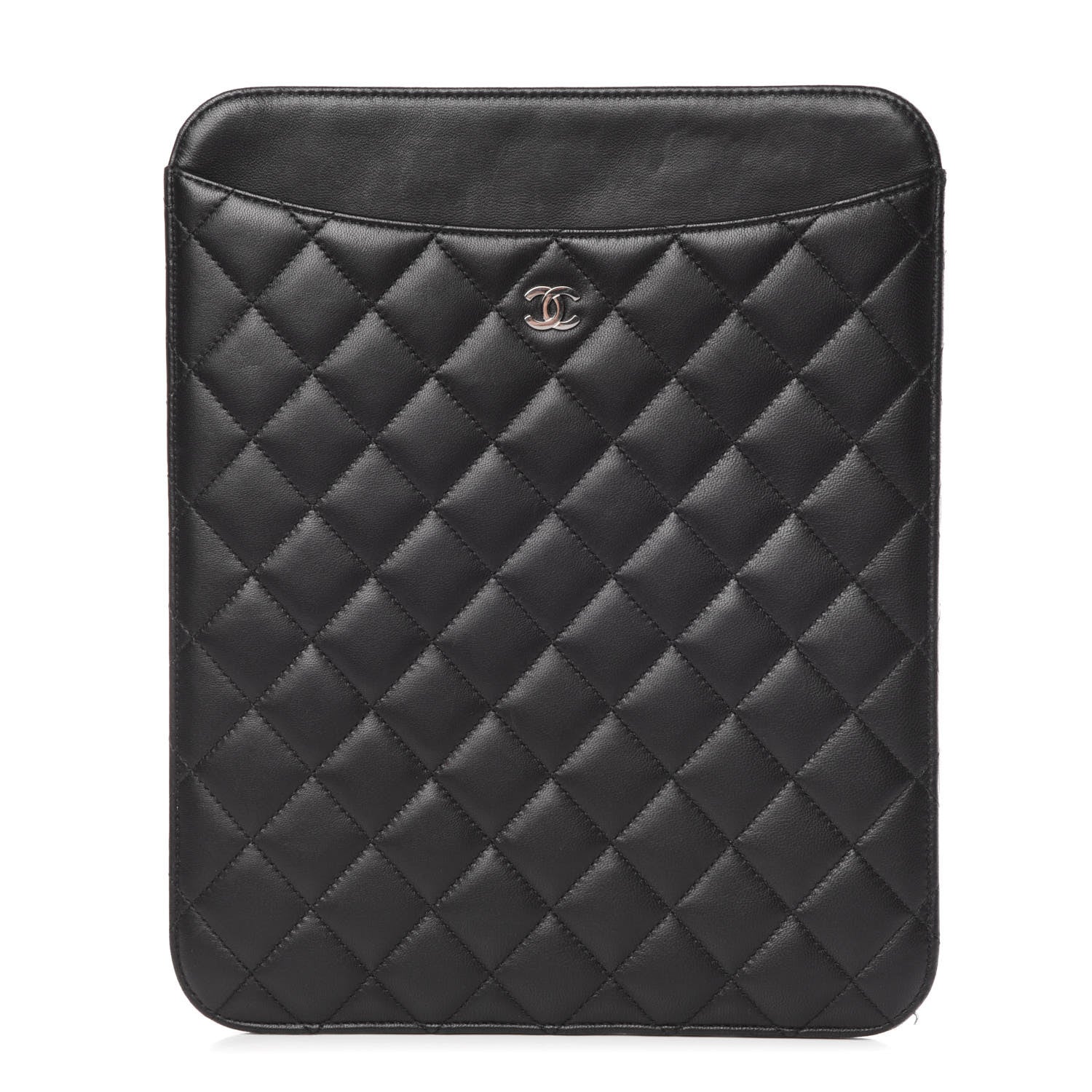 Chanel Lambskin Quilted iPad Case Black 1 of 8