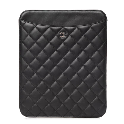 Chanel Lambskin Quilted iPad Case Black 1 of 8
