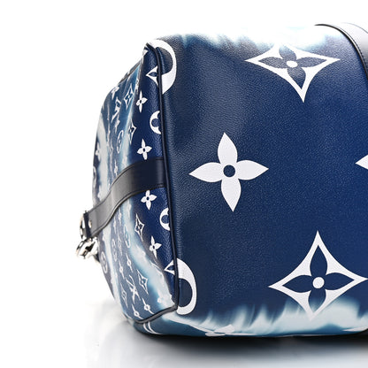 Louis Vuitton Monogram Escale Keepall Bandouliere 50 Blue 8 of 9