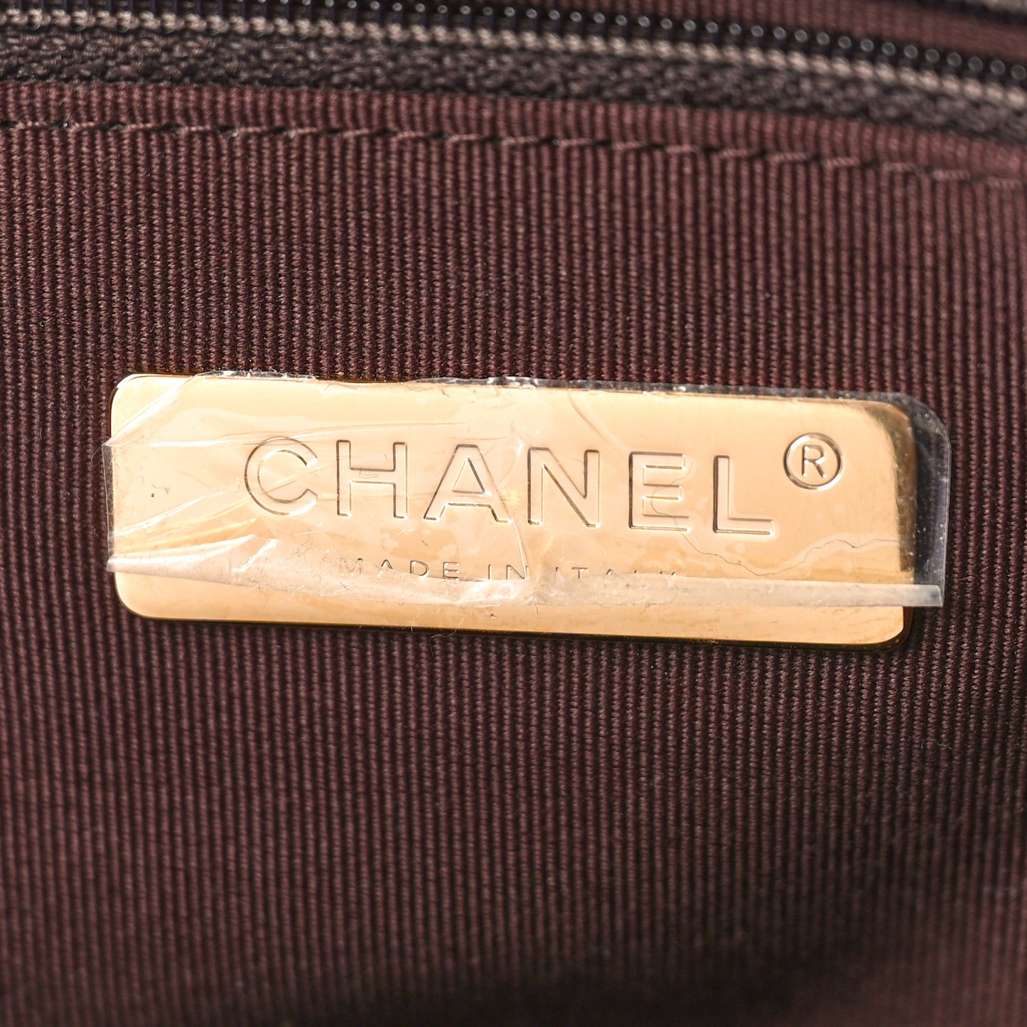 Lambskin Quilted Chanel 19 East West Shopping Bag Burgundy