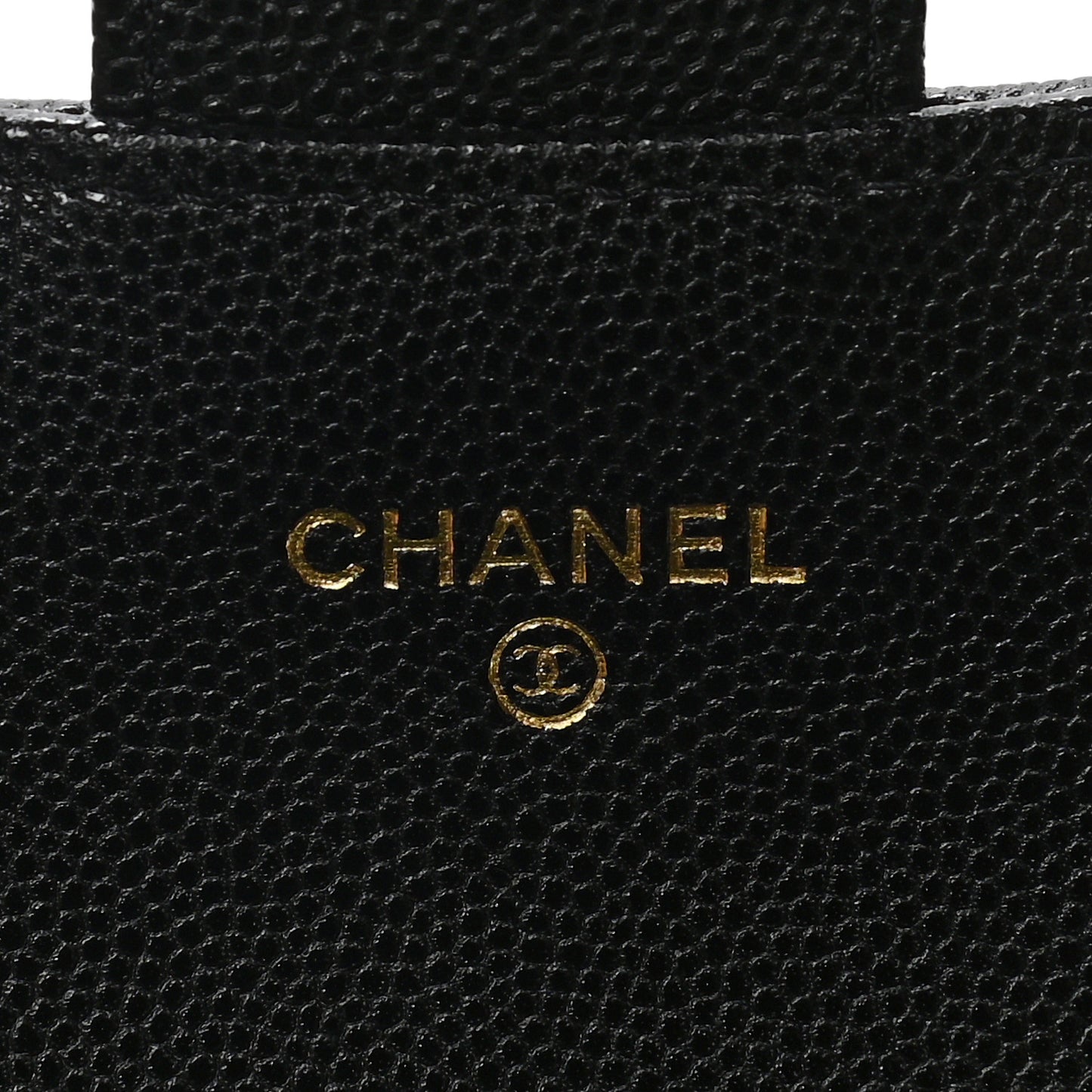 Caviar Quilted Phone Holder Wallet on Removable Chain Black