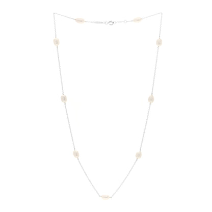Tiffany Sterling Silver Pearl Elsa Peretti Pearls By The Yard Necklace 3 of 5