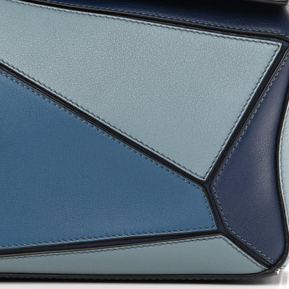Loewe Calfskin Small Puzzle Bag Marine Stone Steel Blue 8 of 10