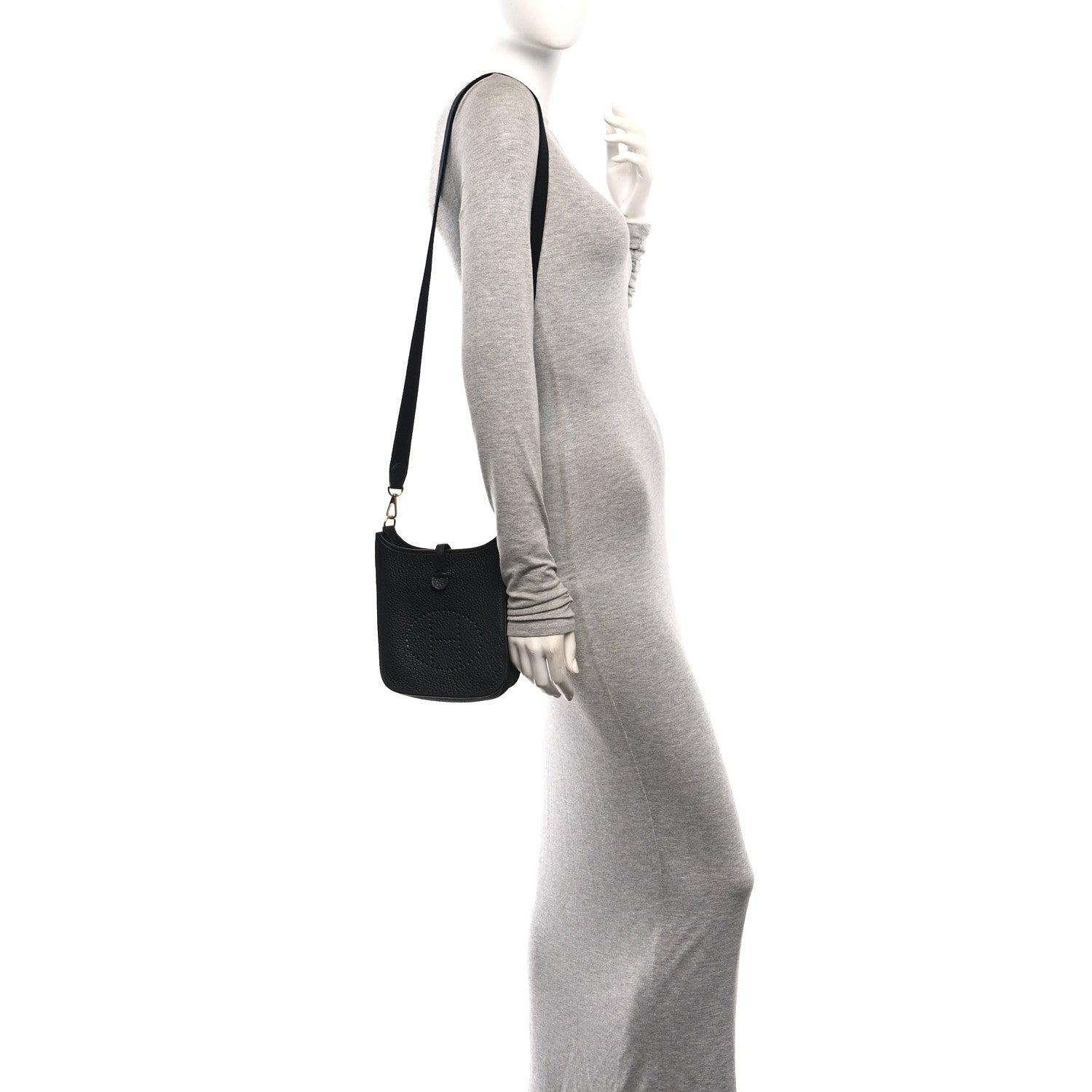Hermes Taurillon Clemence Evelyne TPM Black 2 of 11