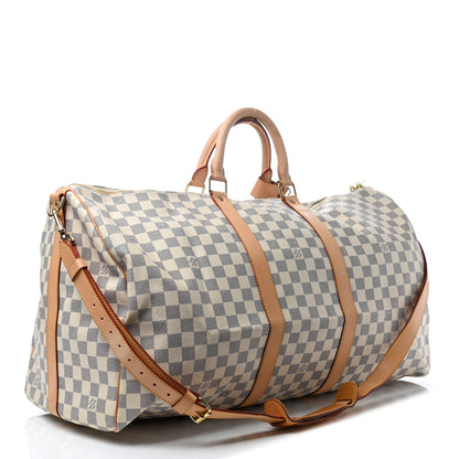 Louis Vuitton Damier Azur Keepall Bandouliere 55 2 of 9