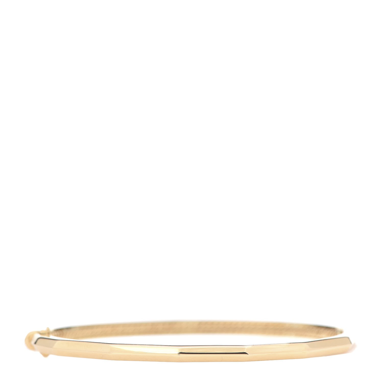 David Yurman 18K Yellow Gold 3mm Single Row Stax Faceted Bangle Bracelet 1 of 6