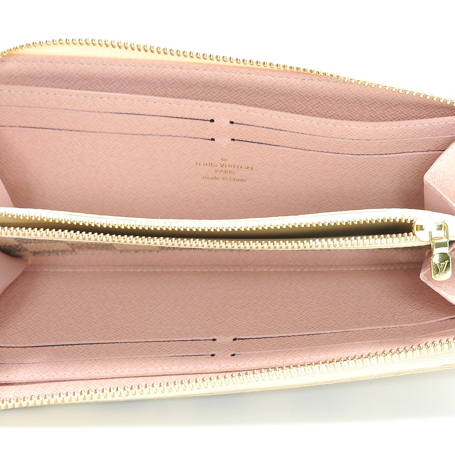 Louis Vuitton Damier Azur Clemence Wallet Rose Ballerine 5 of 8