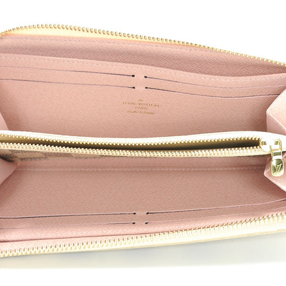 Louis Vuitton Damier Azur Clemence Wallet Rose Ballerine 5 of 8