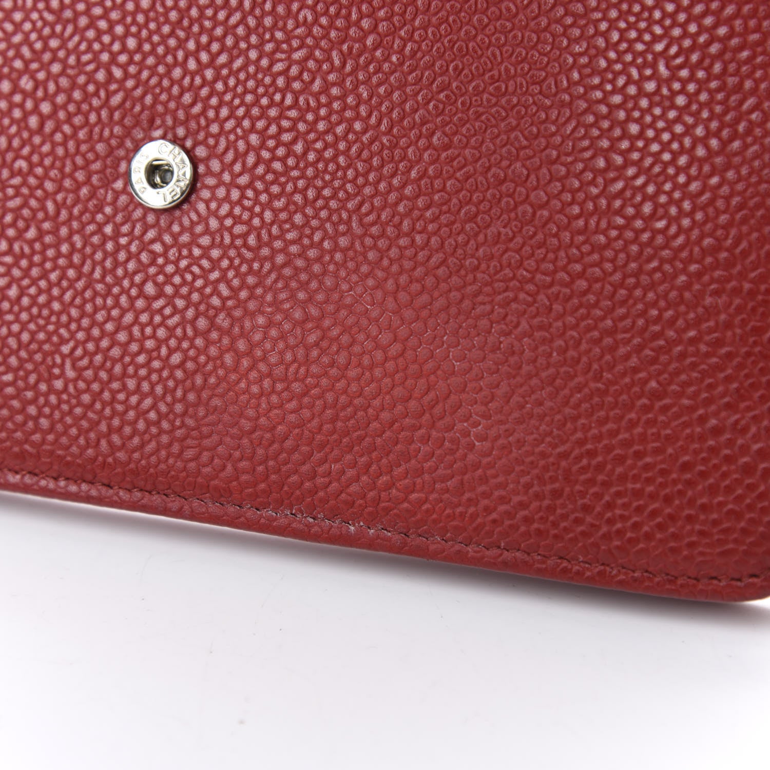 Chanel Caviar Timeless CC Wallet On Chain WOC Red 9 of 14