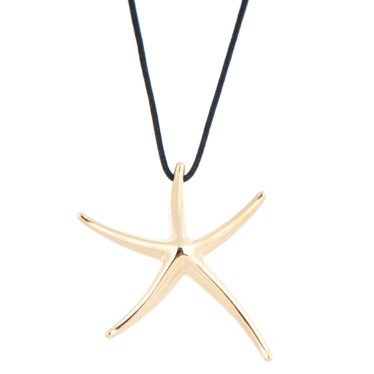 Tiffany 18K Yellow Gold 47mm Elsa Peretti Starfish Pendant Necklace 3 of 6