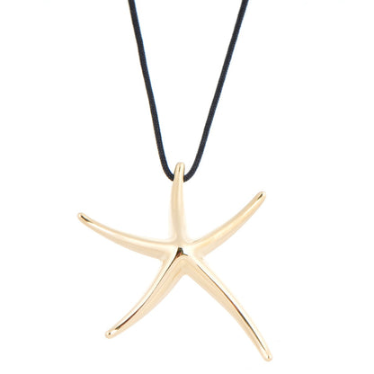 Tiffany 18K Yellow Gold 47mm Elsa Peretti Starfish Pendant Necklace 3 of 6