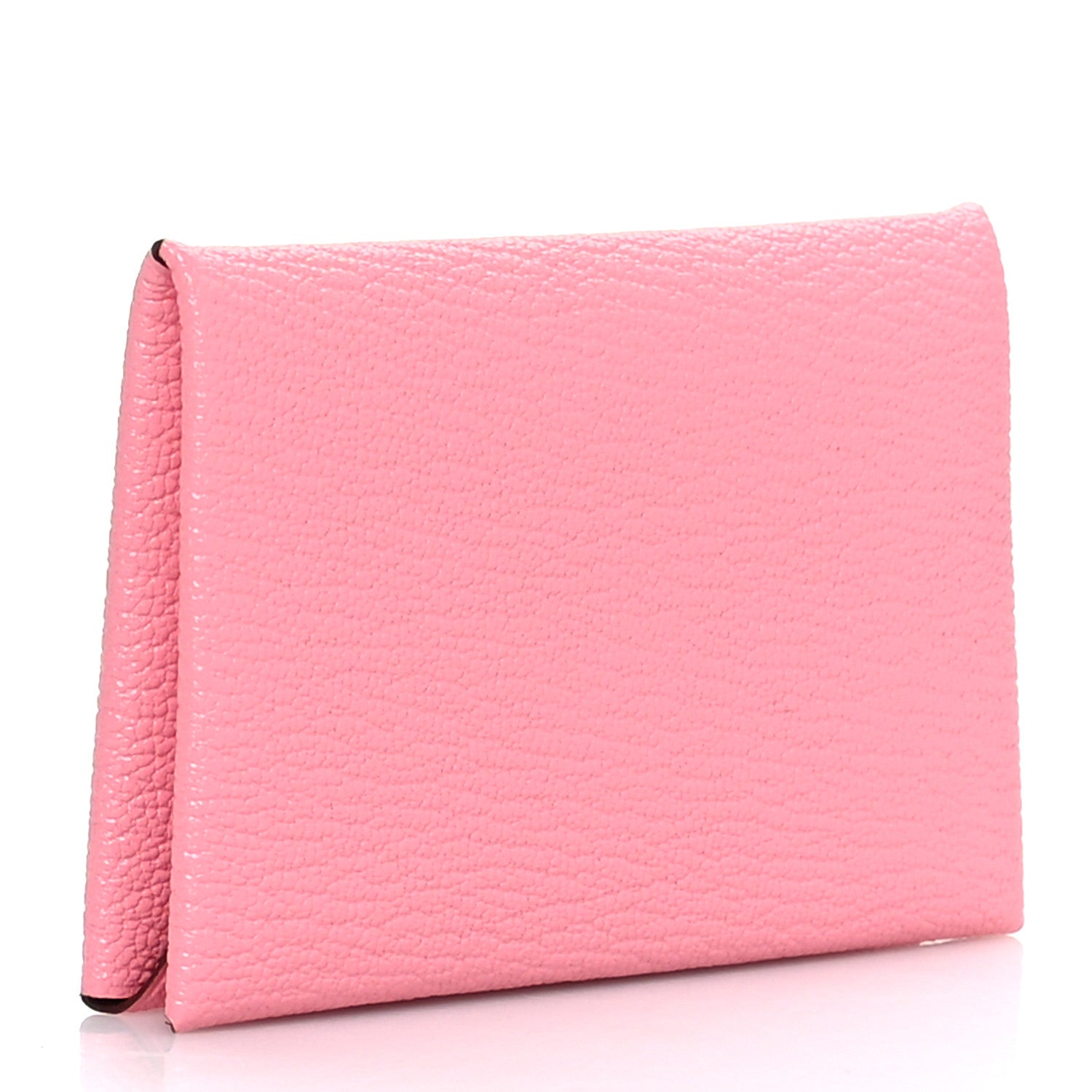 Hermes Chevre Chandra Verso Calvi Card Case Rose Confetti Brique 3 of 8