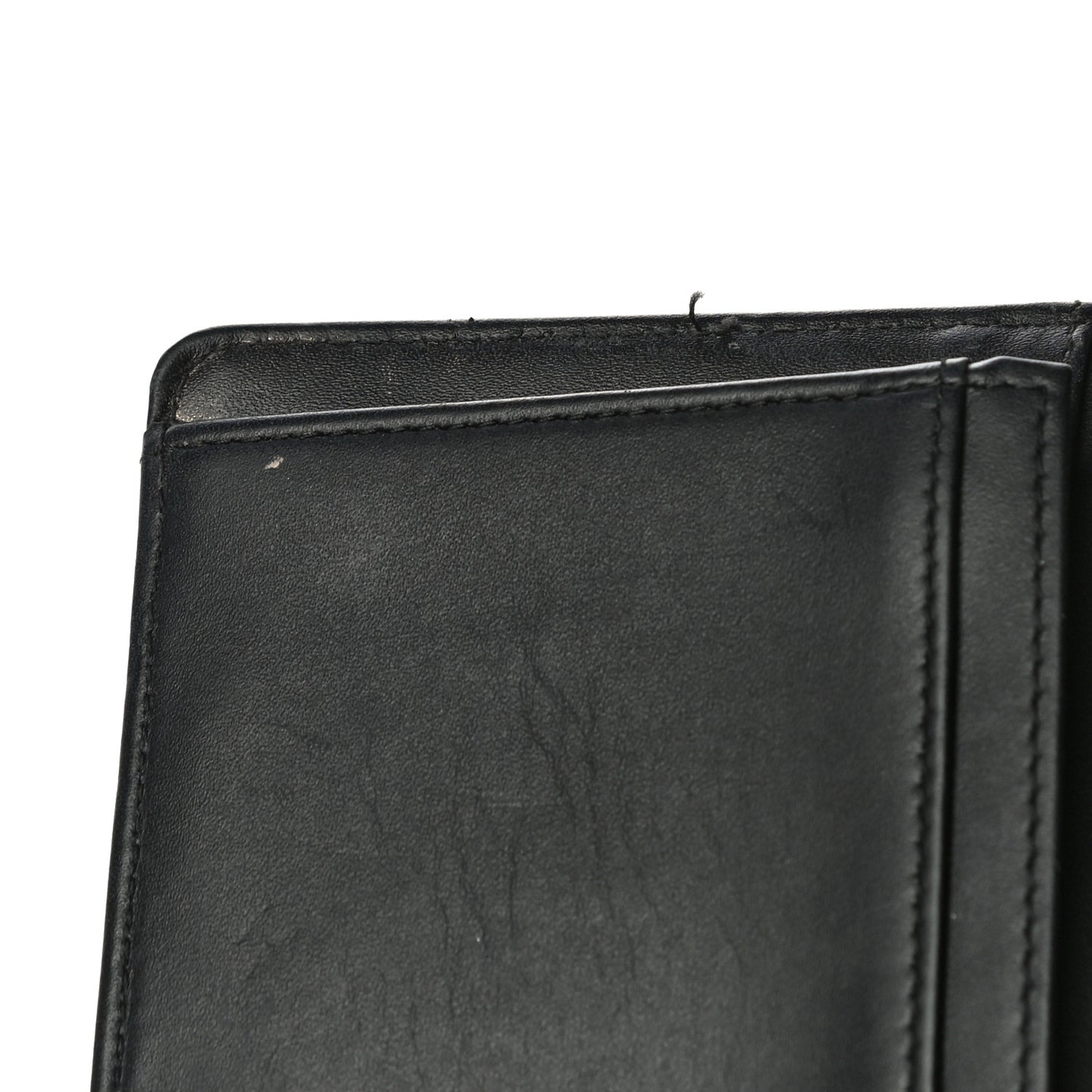 Patent Calfskin Quilted Boy Yen Wallet Black