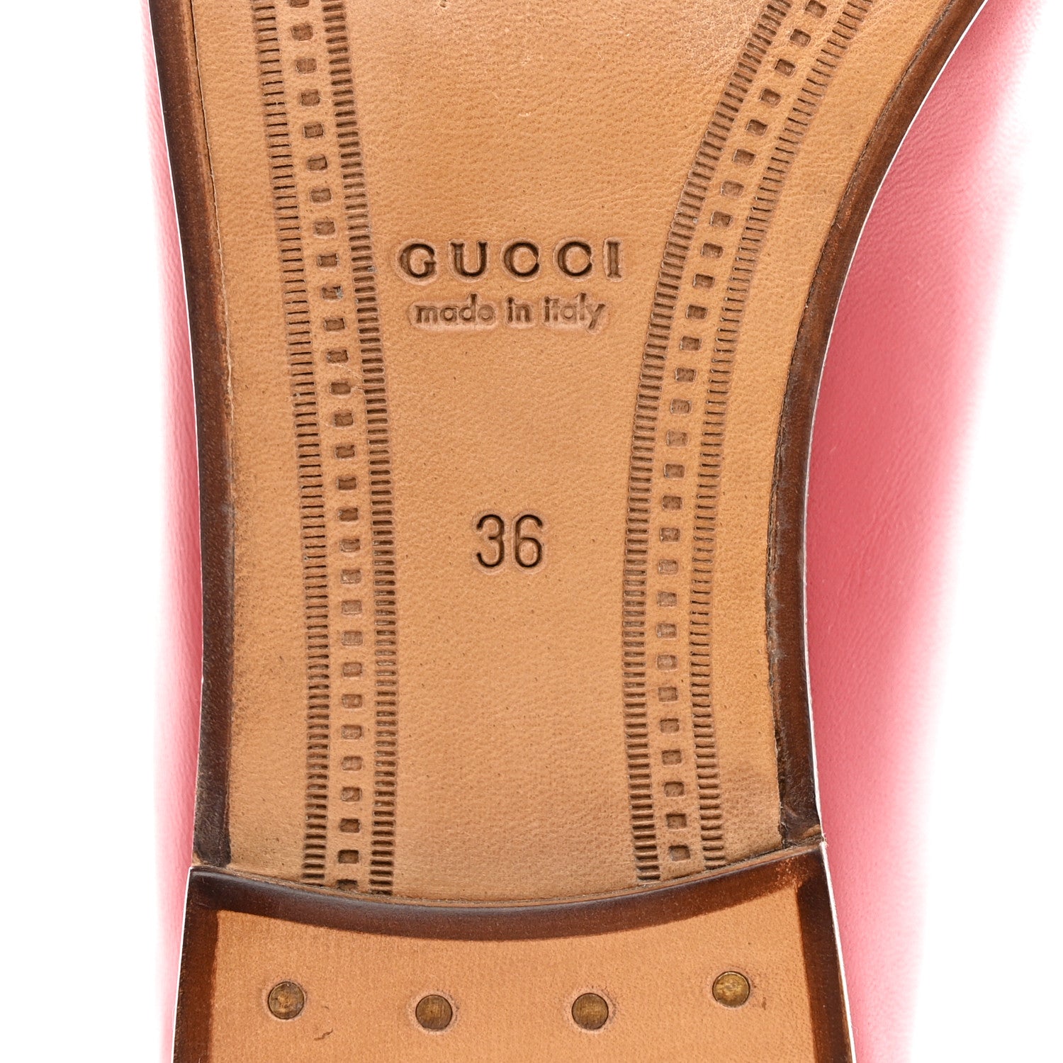 Gucci Calfskin Womens Jordaan Loafers 36 Hibiscus Red 8 of 9