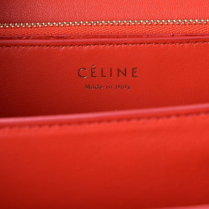 Celine Python Medium Classic Box Flap Bag Red 7 of 12