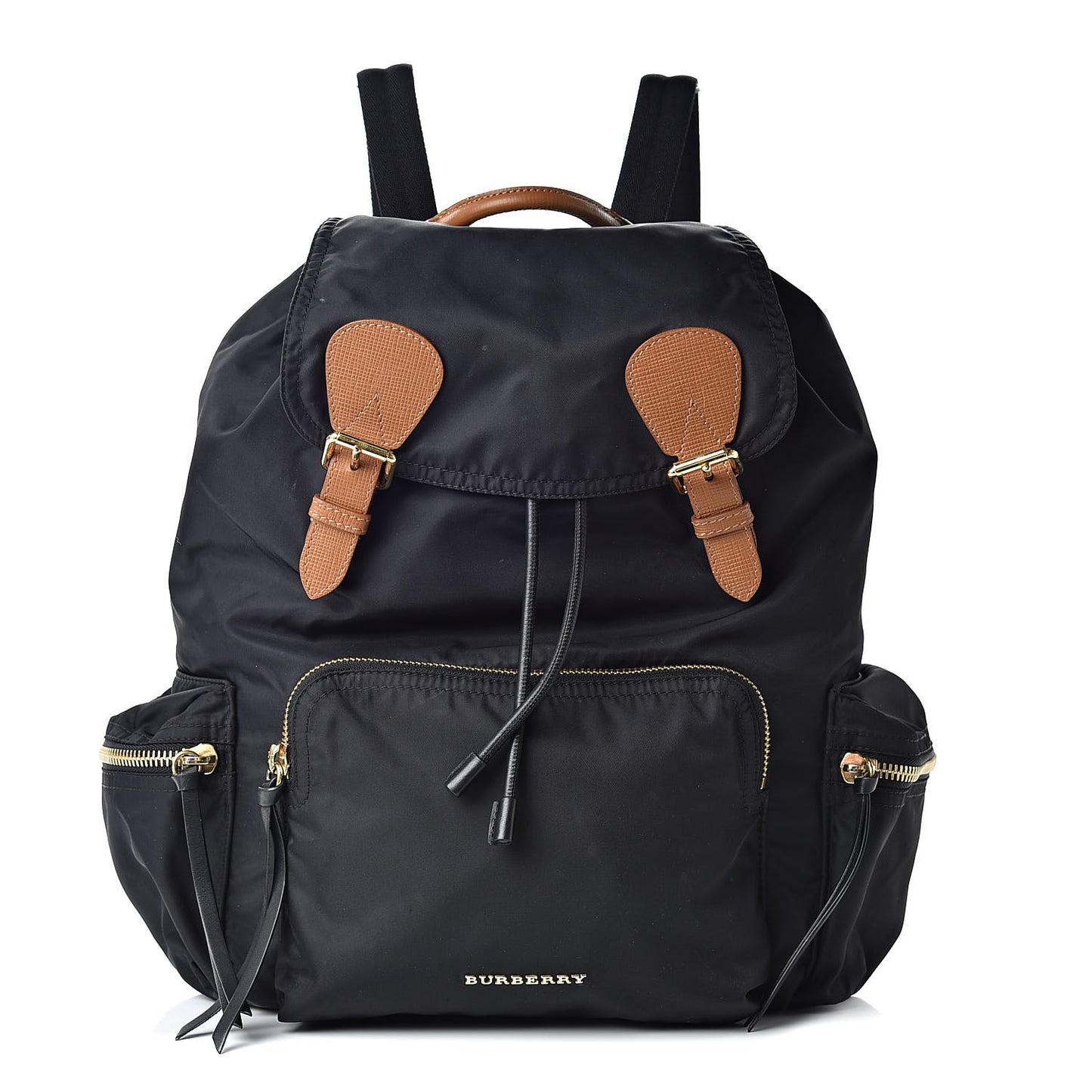 Nylon Large Rucksack Backpack Black
