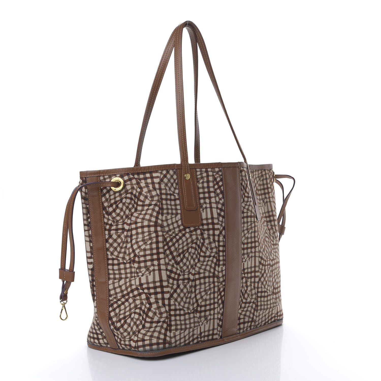 MCM Visetos Medium Liz Reversible Shopper Tote Cognac 4 of 16