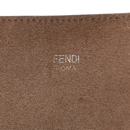 Fendi Vitello Vienna Enamel F is Fendi Shopping Tote Black Taupe 8 of 20