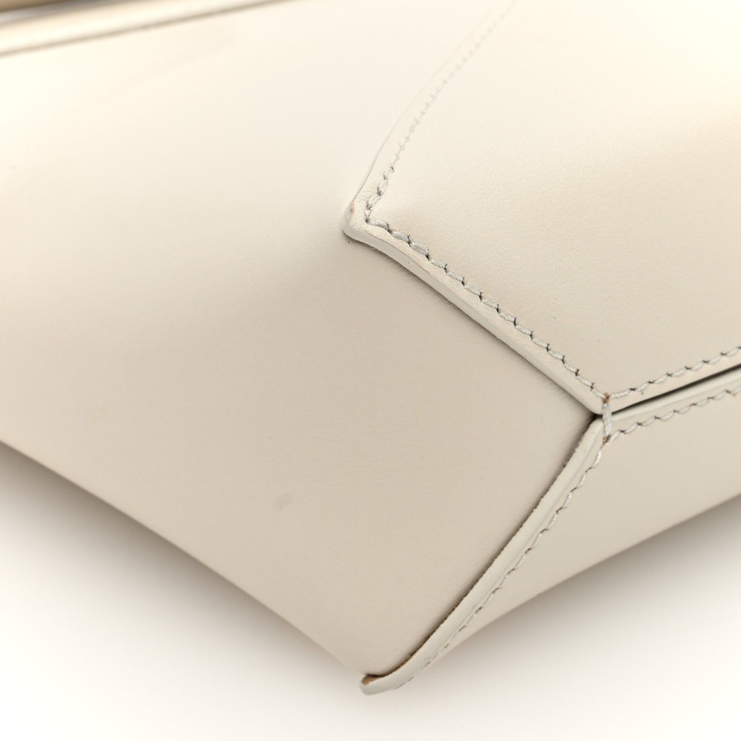Shiny Calfskin Puzzle Fold Pouch Sea Salt