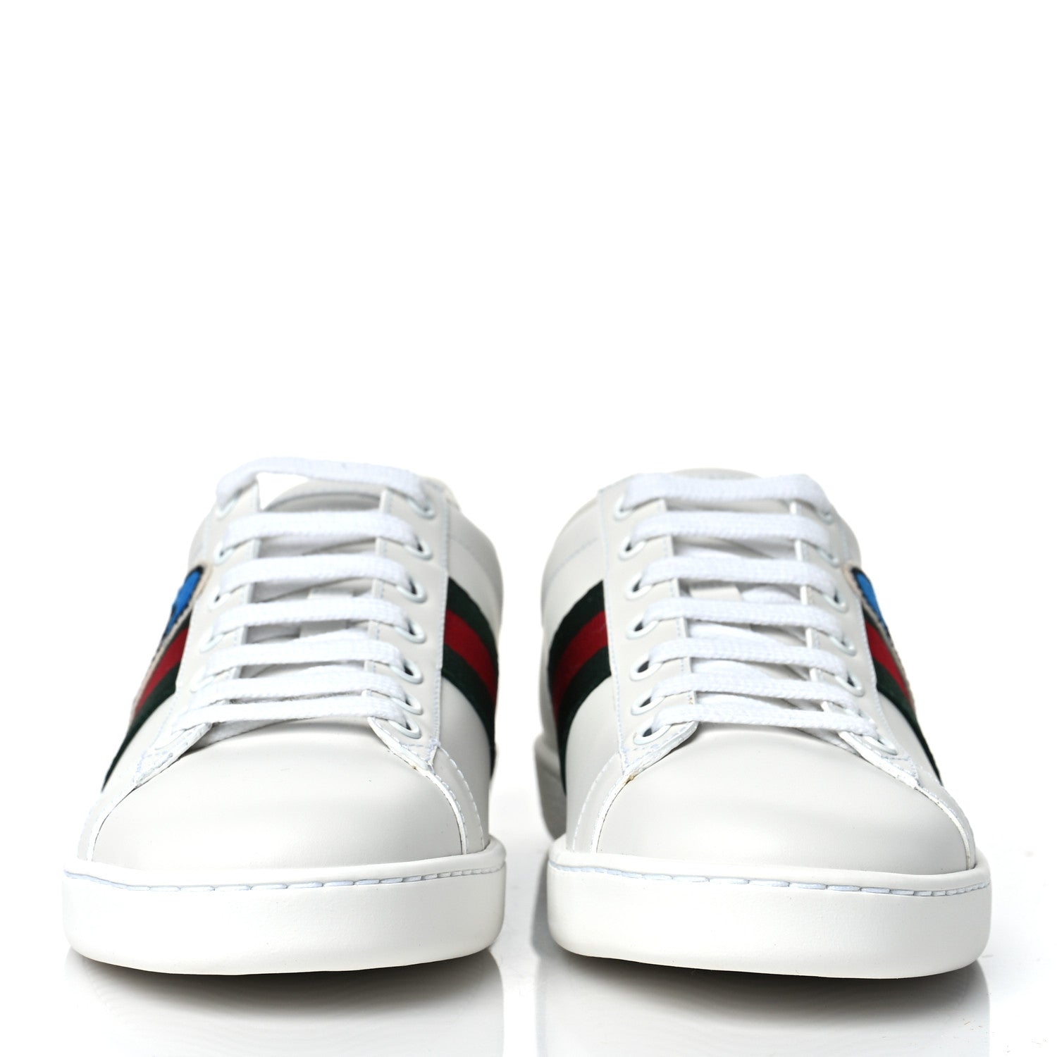Gucci X DISNEY Calfskin Miro Soft Web Donald Duck Womens Ace Sneakers 38 White New Shamarock 2 of 11
