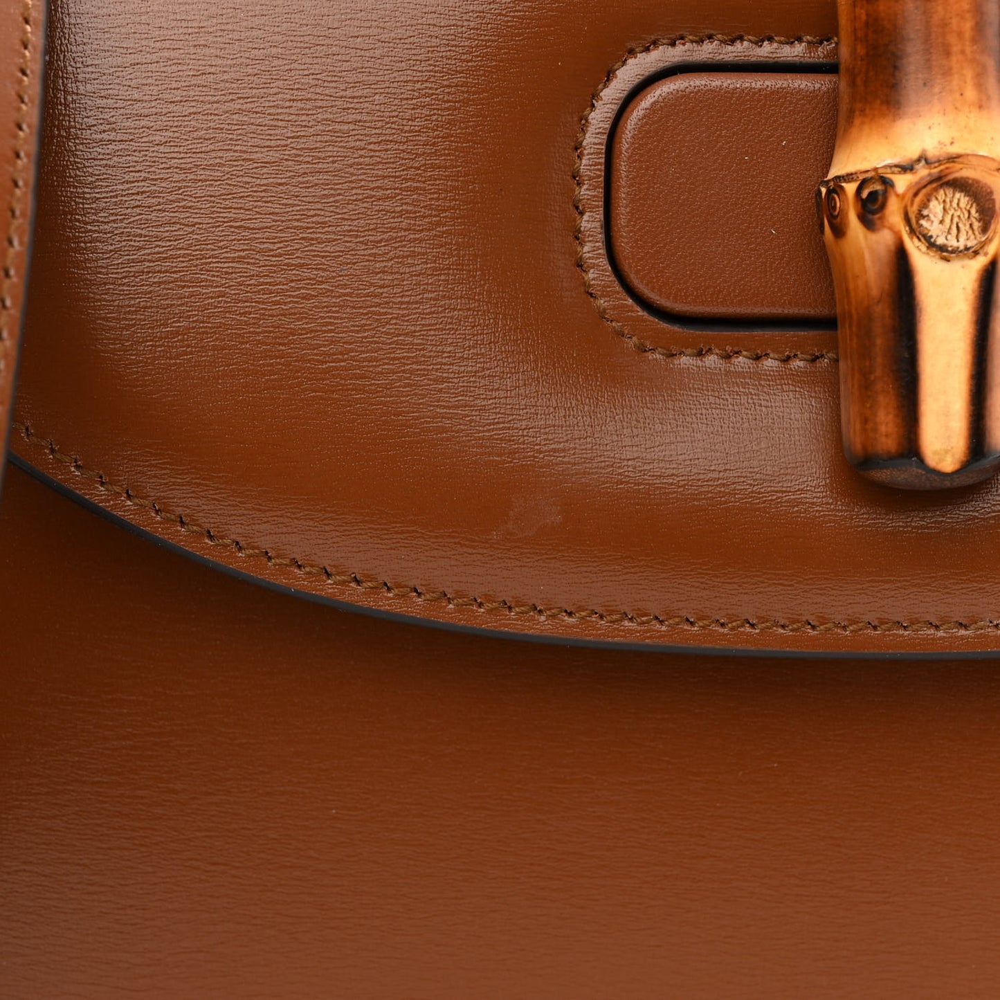 Boarded Dyana Lux Calfskin Web Medium Bamboo 1947 Top Handle Bag Brown